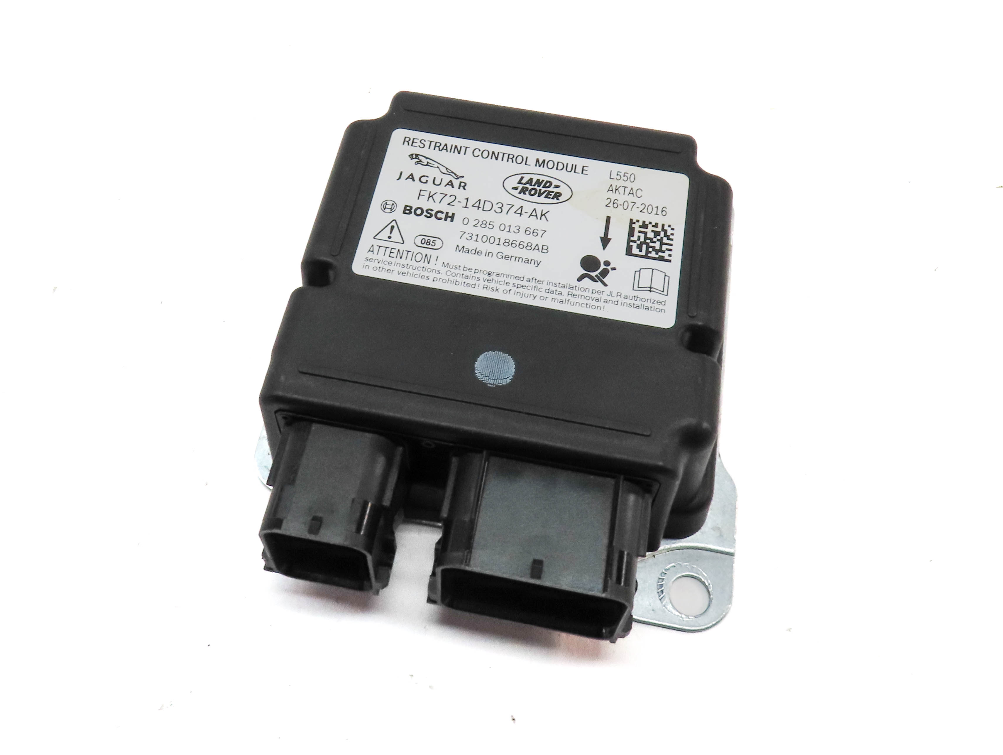2015-2019 LAND ROVER DISCOVERY SPORT (L538) SRS BAG CONTROL MODULE — exact item pictured